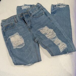 Brandy Melville Light Blue Distressed Boyfriend Jeans